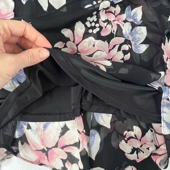 Lane Bryant Asymmetrical Hem‎ Floral Lined Sleeveless Mini Dress Size 14 - Picture 10 of 12